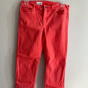 Gap size 25 leggin jeans orange fade